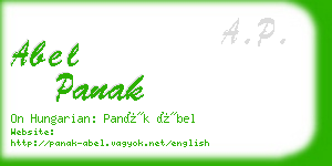 abel panak business card